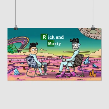 Постер Рик и Морти, Во Все Тяжкие, Rick and Morty, Breaking Bad, A3 24×42 см (id5515)