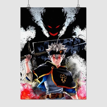 Постер Чёрный клевер, Black Clover, A3 42×30 см (id5289)