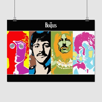 Постер Битлз, поп-арт, Beatles, A3 30×42 см (id0897)