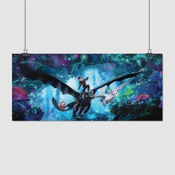Постер Как приручить дракона 3, Скрытый Мир, How to Train Your Dragon 3, A2 27×60 см (id3263)