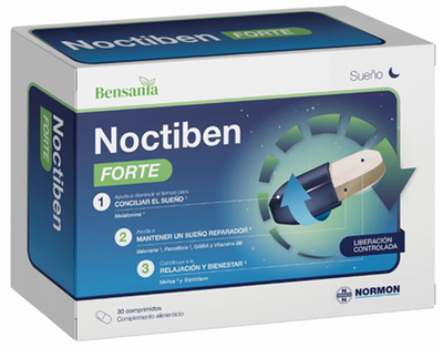 Suplement diety Lab. Normon Bensania Noctiben Forte 30 tabletek (8435232358933)