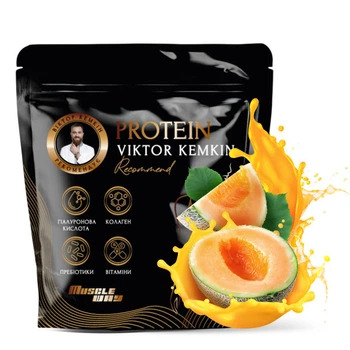 Протеїновий комплекс MuscleWay Viktor Kemkin 80% формула краси, сили та відновлення на 16 порцій 500 г Диня (21-125-pvk-mw-rs500.4)