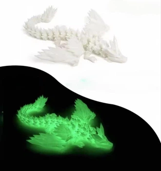3D Неоновий дракон що світиться вночі