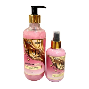 Набор по уходу за волосами Жидкое стекло SOIKA GTM (шампунь, крем-спрей)