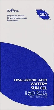 Набор легких увлажняющих солнцезащитных гелей Isntree Hyaluronic Acid Watery Sun Gel х2 SPF/СПФ 50+ PA++++
