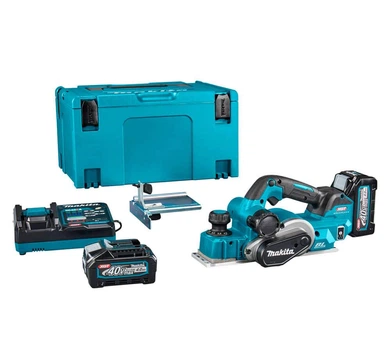 Аккумуляторный рубанок Makita XGT 40 V Max KP001GM201 в MakPac 3 с 2 акб 40V 4.0Ah и з/у DC40RA (KP001GM201)