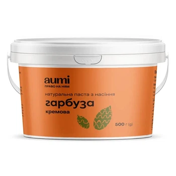 Паста AUMI из семян тыквы кремовая, 500г, ведро
