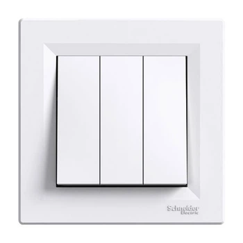 Вимикач 3-клавішний Schneider Electric Asfora білий EPH2100121