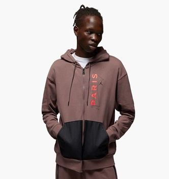 Толстовка Air Jordan X Paris Saint-Germain Full Zip-Fleece Hoodie Brown Dn6150-291 L
