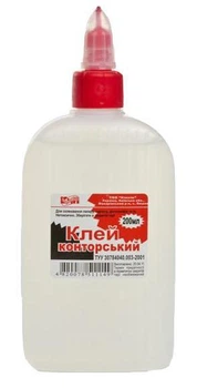 Клей канцелярський прозорий 200мл. КІП