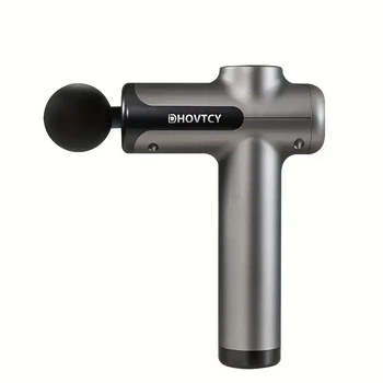 Масажний пістолет Dhovtcy Smart Fascia Gun N3, сірий, 99 швидкостей, 4 насадки, акумулятор 1800 mAh, USB-C