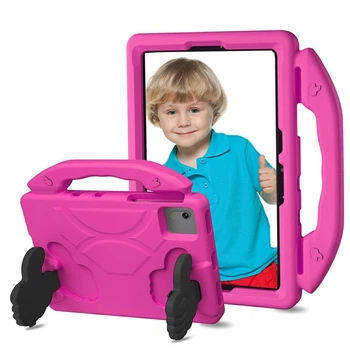 Противоударный детский силиконовый чехол EVA Kids Like с подставкой на Lenovo Idea Tab 11" TB336FU, TB336ZU / Xiaoxin Pad 11 2025 (Малиновый)