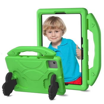 Противоударный детский силиконовый чехол EVA Kids Like с подставкой на Lenovo Idea Tab 11" TB336FU, TB336ZU / Xiaoxin Pad 11 2025 (Салатовый)