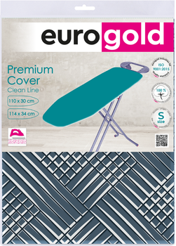 Чохол для прасувальної дошки Eurogold Diagon eclipse 1020 110 х 30 / 114 х 34 см Сірий (C34F3)