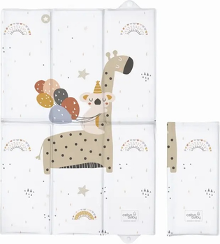 Mata do przewijania skladana Ceba Baby Basic Giraffe 60 x 40 cm (5907672333045)
