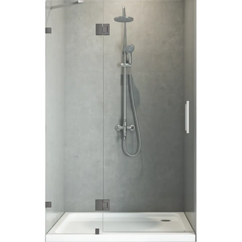 Двері в нішу Koer SR SD04-120×200-TR-07 прозоре скло Easy Clean 10мм, графіт (KR5388)