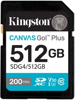 Карта пам'яті Kingston Canvas Go! Plus SDXC 512GB UHS-I U3 V30 (SDG4/512GB)