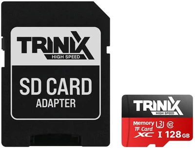 Карта памяти TriniX microSDXC 128GB UHS-I U3 V30 + SD-адаптер (90-00036)