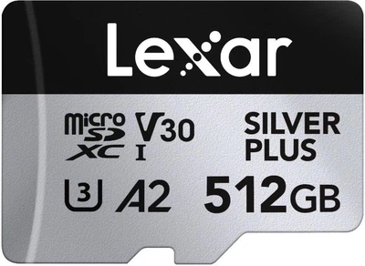 Карта памяти Lexar Professional Silver Plus microSDXC 512GB UHS-I U3 V30 (LMSSIPL512G-BNANG)