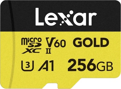 Карта памяти Lexar Professional Gold microSDXC 256GB UHS-II U3 V60 (LMSGOLD256G-BNNNG)