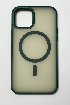 Захисний чохол для iPhone 16, пластик + силікон, зелений, MagSafe