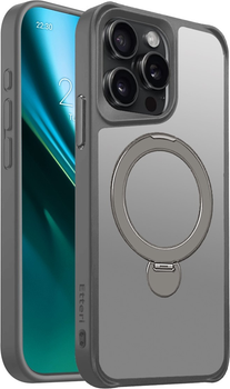 Etui plecki Etteri Matt Mag Ring do Apple iPhone 15 Pro Max 6.7 Grey (GSM190636)
