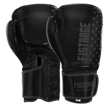 Перчатки боксерские на липучке Fistrage Fight Gear 5120 размер 12 унций Black
