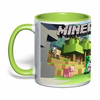Чашка с печатью "MINECRAFT" №2 (цвет салатовый) (30019)