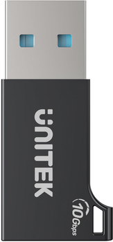 Adapter Unitek USB-A - USB-C 10Gbps Black (A1049ABK01)