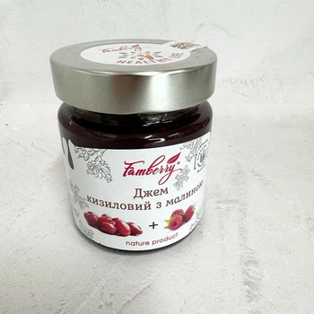 Джем кизиловий з малиною