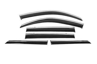 Ветровики с хромированным молдингом Niken Luxury (6 шт) для Lexus GX460 2009-2023 гг