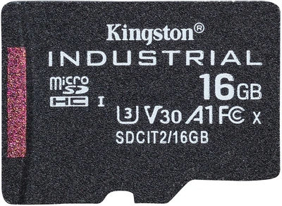 Карта памʼяті Kingston Industrial microSDHC 16GB UHS-I U3 V30 (SDCIT2/16GBSP)
