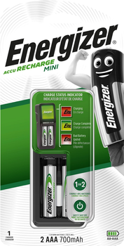 Ładowarka Energizer CH2PC3 Mini EU+2 NH12/AAA 700 mAh (7638900421446)