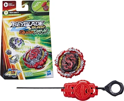 Бейблейд c пусковым устройством Hasbro Beyblade Burst QuadDrive Wrath Cobra C7 Красный