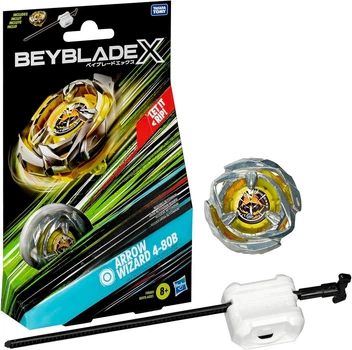 Бейблейд c пусковым устройством Hasbro BEYBLADE X Arrow Wizard 4-80B Starter F9582 Желтый