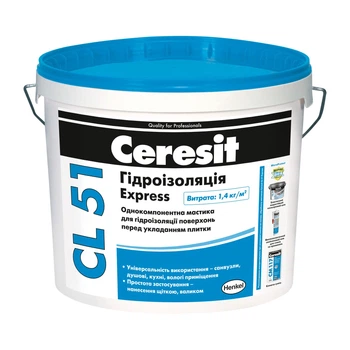 Мастика Ceresit CL 51 Гідроізоляція Express 3,5 кг