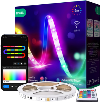 Inteligentna taśma LED Nous F1 Wi-Fi RGB 5 m (5907772033739)
