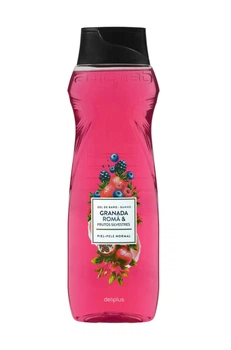 Парфумований гель для душу з ароматом граната та лісових ягід Deliplus Gel de Baño Granada & Frutos Silvestres для нормальної шкіри, 750 мл