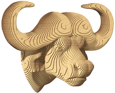 Puzzle 3D - konstruktor ścienny Cartonic 3D Puzzle Bawół Kartonowy (4820191133662)