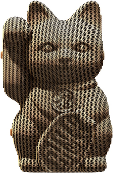 Puzzle 3D - konstruktor Cartonic 3D Puzzle Szczęśliwy kot Kartonowy (4820191133884)