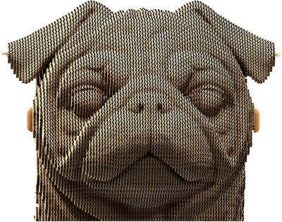 Puzzle 3D - konstruktor Cartonic 3D Puzzle Mops Kartonowy (4820191133907)
