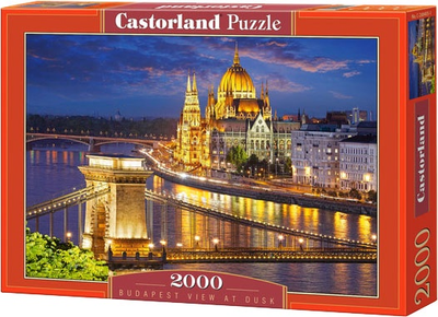 Пазл Castorland Вид на захід сонця Будапешта 2000 елементів (5904438200405)