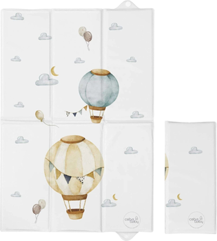 Матрац сповивальний складаний Ceba Baby Basic Balloons 60 x 40 см (5907672342702)