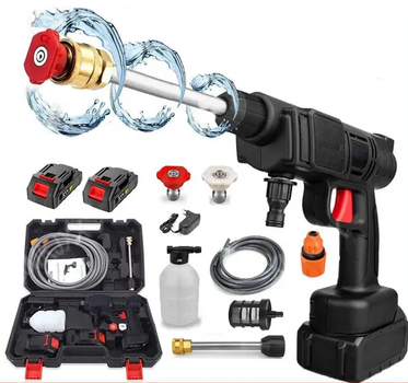 Автомойка высокого давления Cleaning Gun 68V 2 аккумулятора беспроводная мойка для автомобиля и дачи (VIL-O_33P)