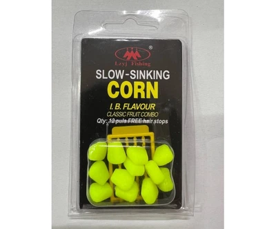 Кукуруза силиконовая с стопорами LzyiFishing Slow-Sinking Corn 12шт Салатовый