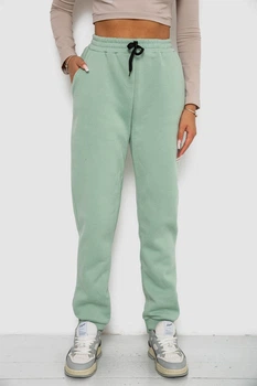 Спортивные штаны женские на флисе, цвет светло-мятный, 238R57020, L
