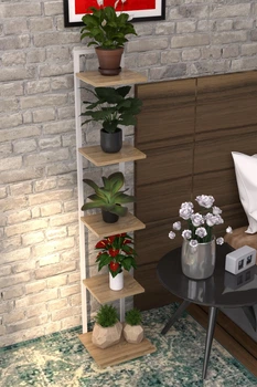 Подставка под цветы в стиле лофт EcoLoft Ліма DSP-1218 Дуб Аппалачи белый