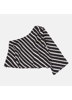 Блуза H&M XXL Чорний 1188109_бел.полоска