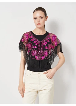 Накидка SHEIN Чорний 0-2550_роз.паєтки
