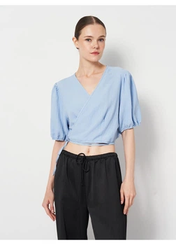 Топ-блузка SHEIN 2XL Блакитний 31-0079